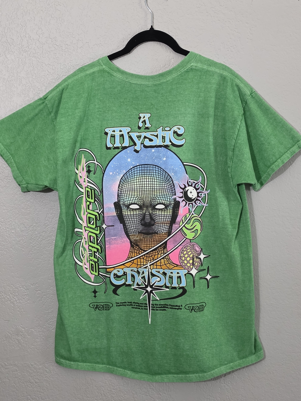 PacSun Mystic Vintage Green Graphic Short Sleeve Tee 100% Cotton Mens Large - Picture 6 of 7